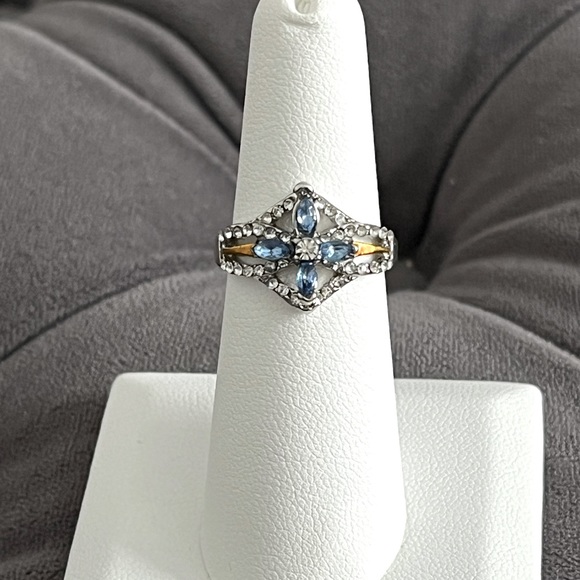 Fashion ring. Stainless steel and cubic zirconia - Picture 1 of 6